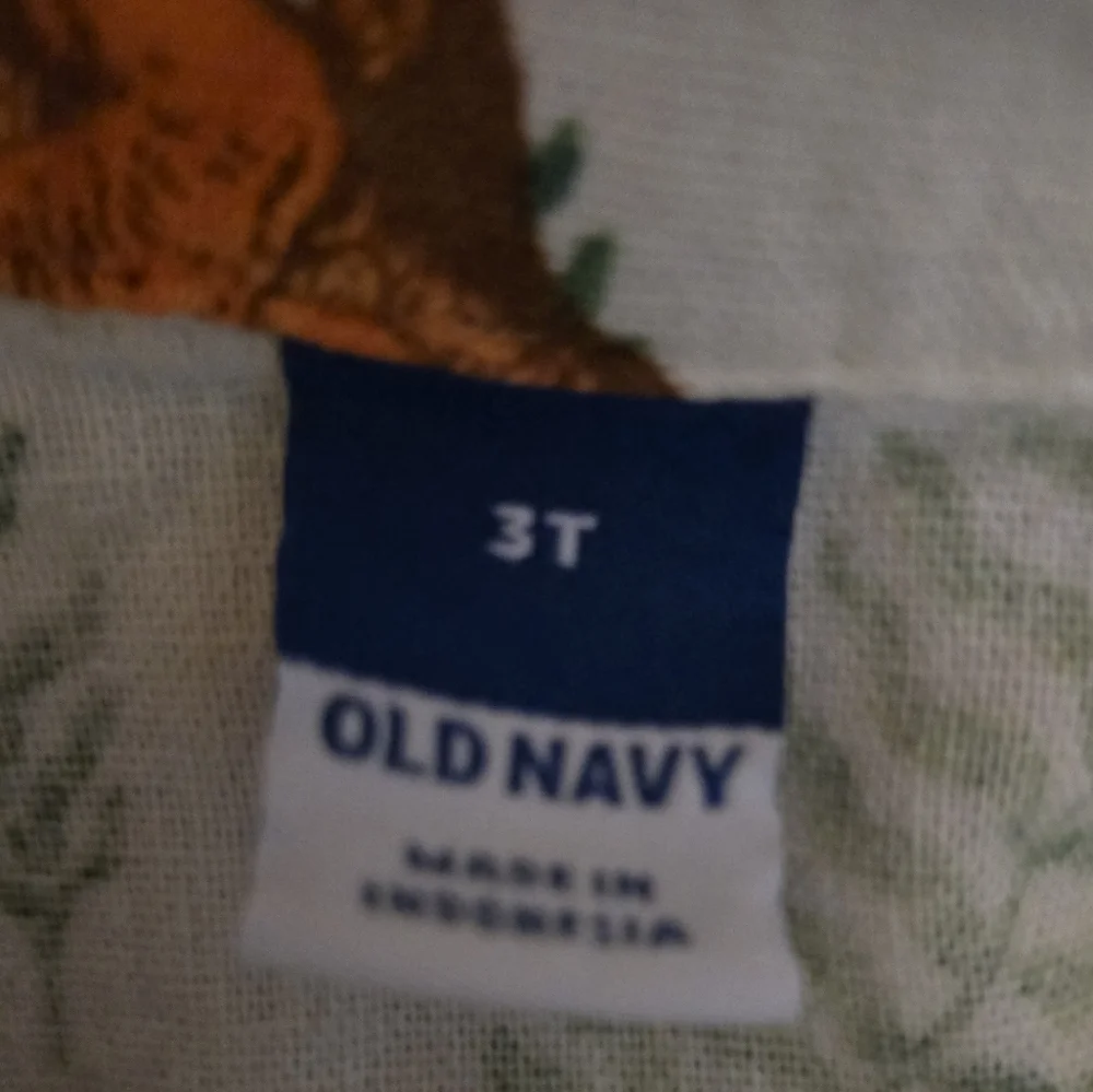 Old Navy Dino Linen Blend Button Down 3t